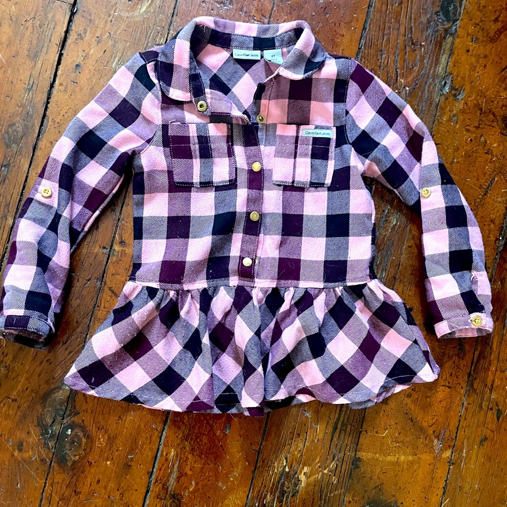 Calvin Klein 3-4 year old Plaid Shirt.